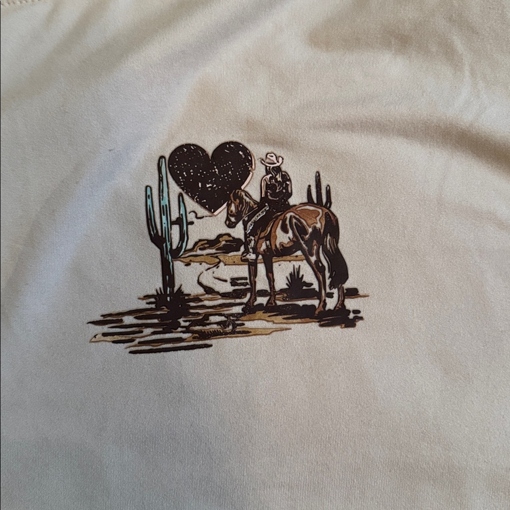 Western Theme Short Sleeve Tee size XL - Picture 2 of 3